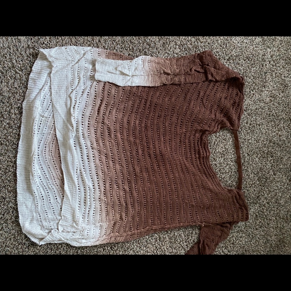Crochet high low blouse